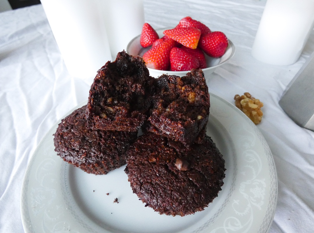 Healthy chocolate muffin recipe — cozy fall baking